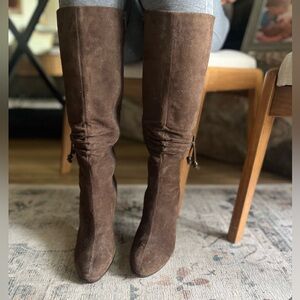 Cole Haan Elegant Brown Suede Knee-High Boots